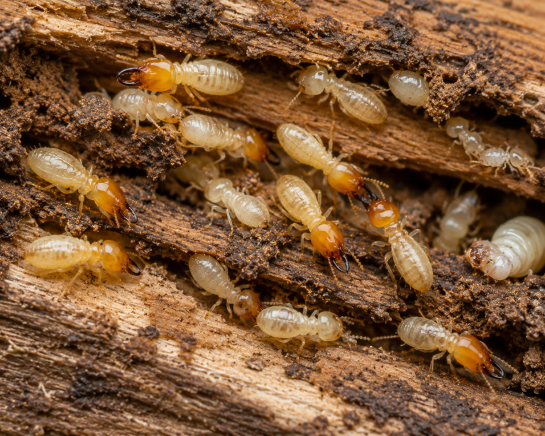 Termite activity and termite treatment service